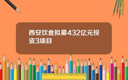 西安饮食拟募432亿元投资3项目