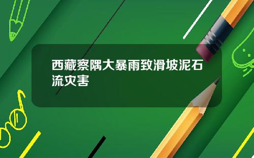 西藏察隅大暴雨致滑坡泥石流灾害