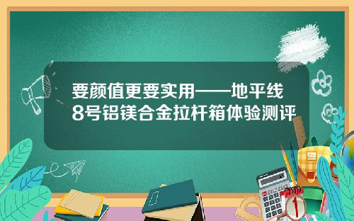 要颜值更要实用——地平线8号铝镁合金拉杆箱体验测评