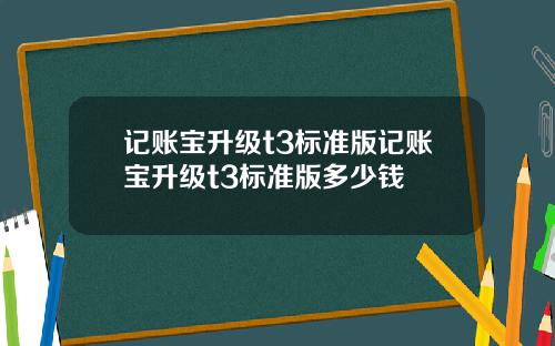 记账宝升级t3标准版记账宝升级t3标准版多少钱