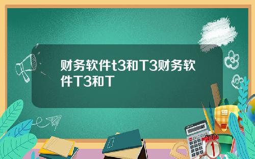 财务软件t3和T3财务软件T3和T