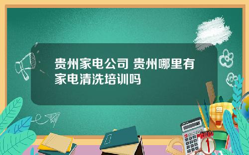 贵州家电公司 贵州哪里有家电清洗培训吗