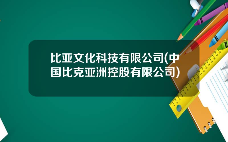 比亚文化科技有限公司(中国比克亚洲控股有限公司)