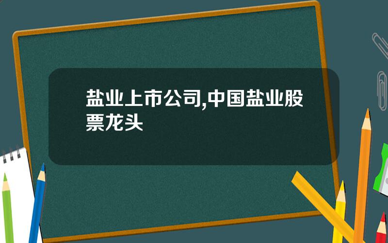 盐业上市公司,中国盐业股票龙头