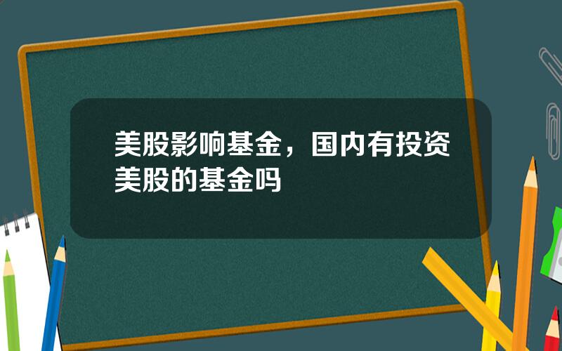 美股影响基金，国内有投资美股的基金吗