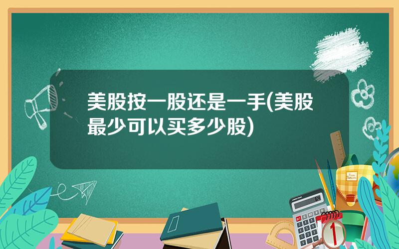 美股按一股还是一手(美股最少可以买多少股)