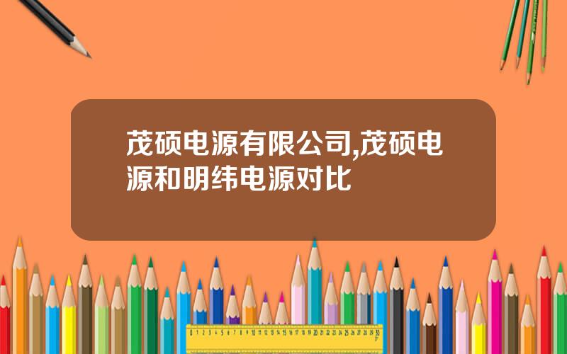 茂硕电源有限公司,茂硕电源和明纬电源对比