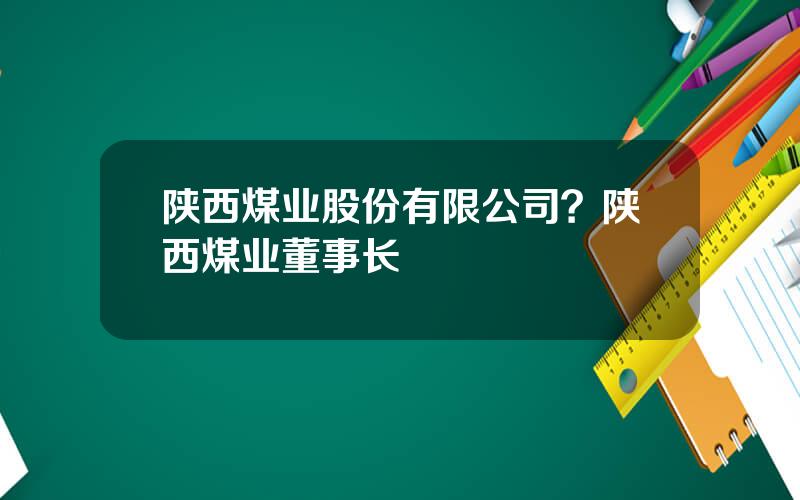 陕西煤业股份有限公司？陕西煤业董事长